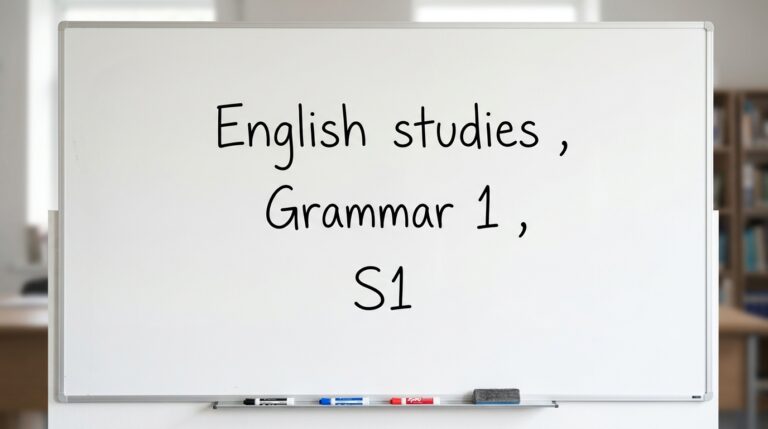 English : Grammar 1/S1